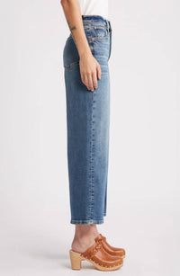 Re/Done - Women's High Rise Wide Leg Crop Jeans