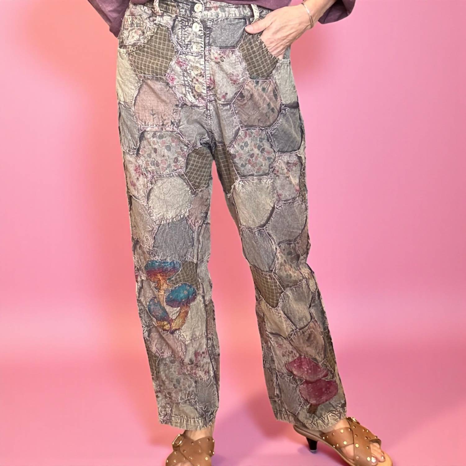 Paperlace - Hexagon Plum Pant
