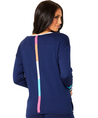 V-Neck Stripe Detail Pullover