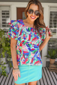 Jess Lea - Talk Of The Tropics Ruffle Top