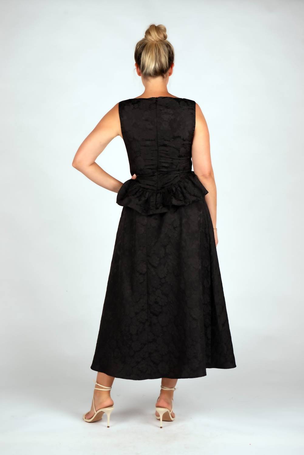 Sincerely Ours Brocade Birdie Sleeveless Top in black - women's blouse