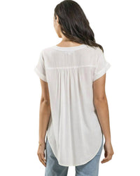 Blu Pepper - Rolled Sleeve Button Down Top