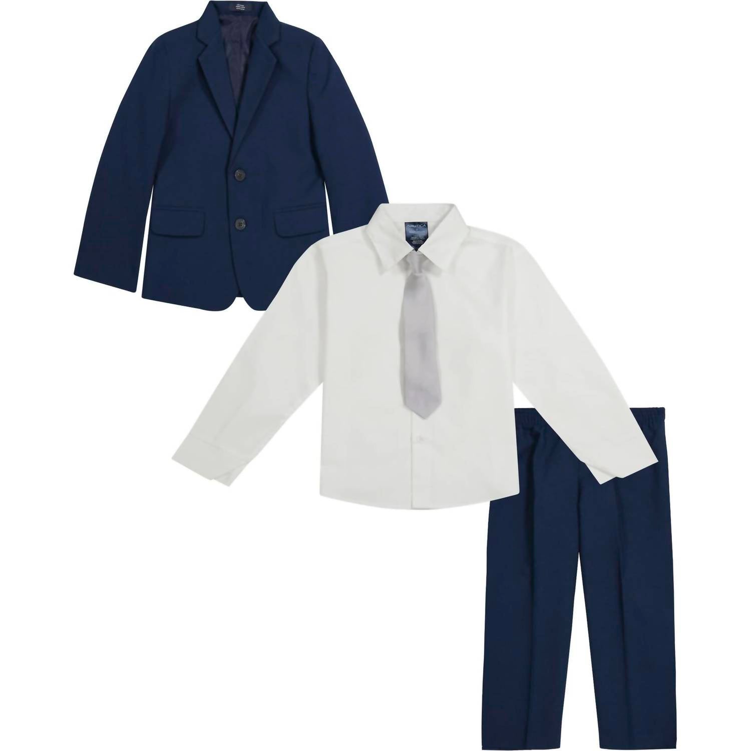 Nautica - Boys' 3-piece Tuxedo Set With Dress Shirt Jacket And Pants