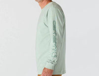 carhartt Loose Fit Heavyweight Long Sleeve Logo Tee in seabrook - men's long sleeve top - detail view