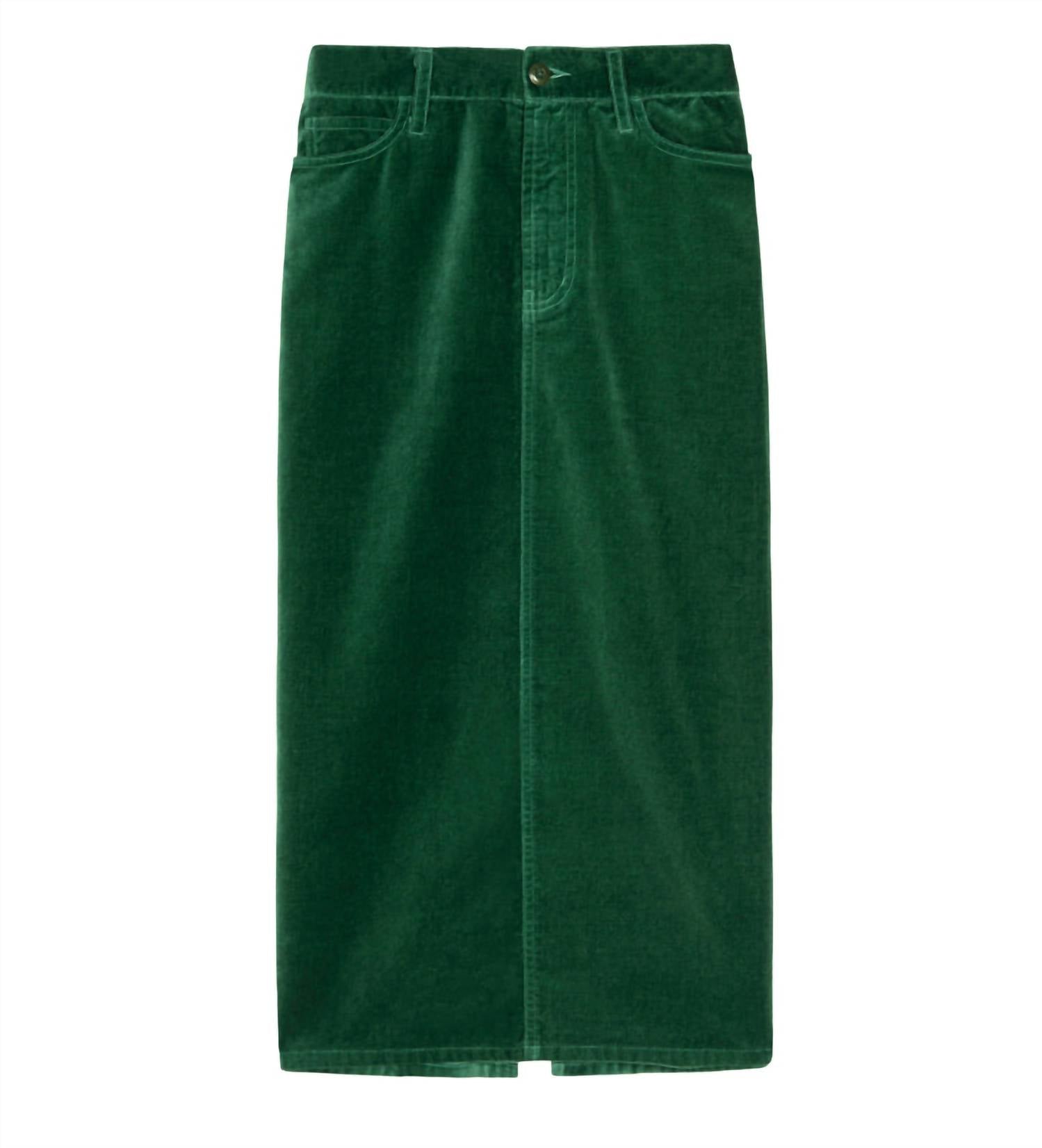The Great. - Velvet Column Skirt