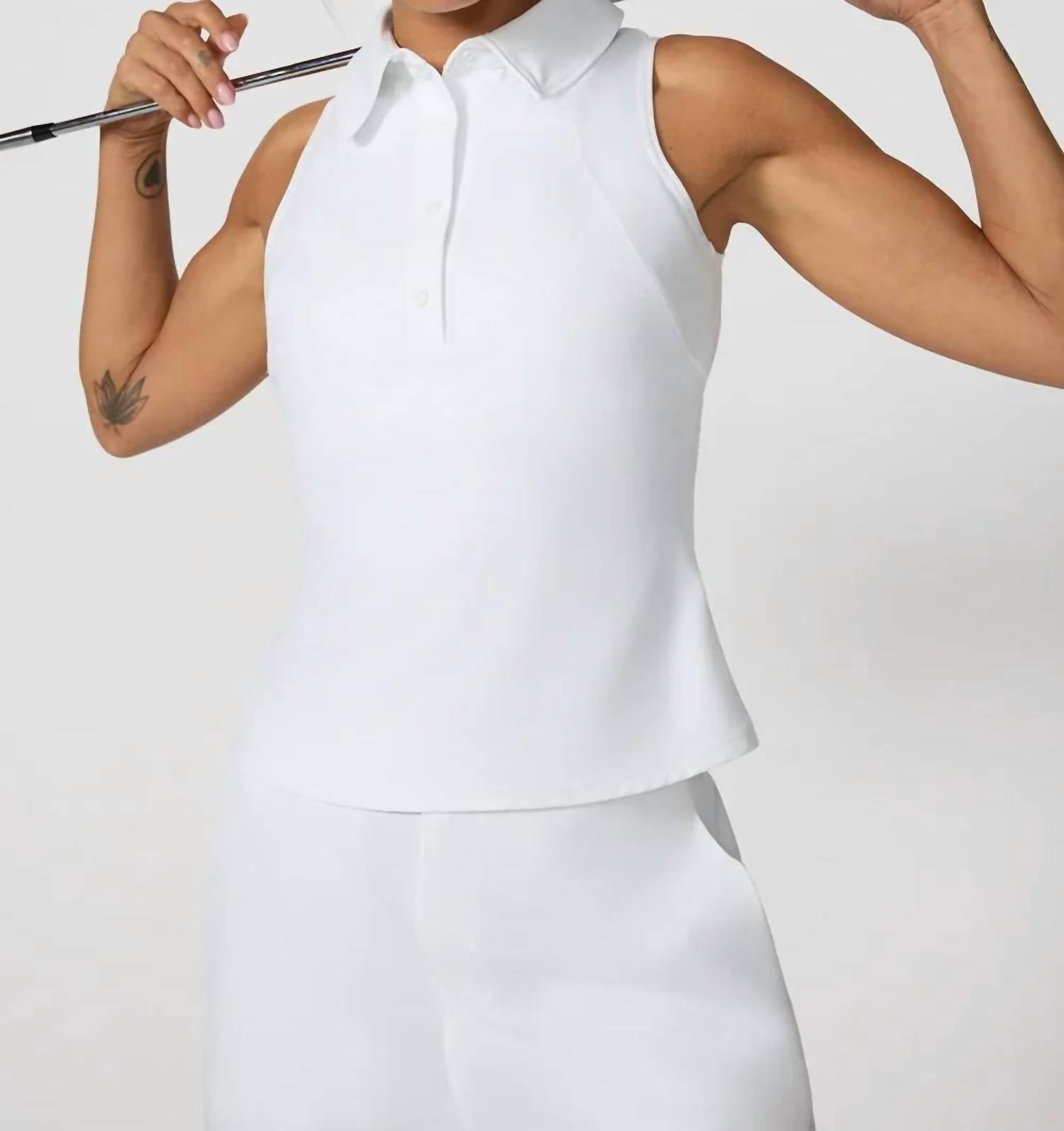 Mpg Sport - Club Sleeveless Polo Top