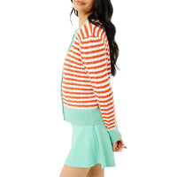 Addison Bay - Cotton Cable Knit Oxford Cardigan Sweater