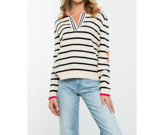 Thml - Collared Striped Knit Sweater