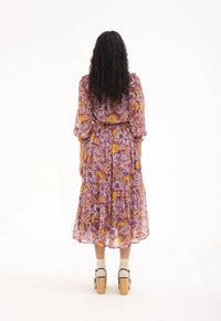 BANJANAN Women's Pearl Dress in violet - women's dress - detail view