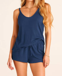 Bobi - Women's Double V Neck Tunic Tank Top