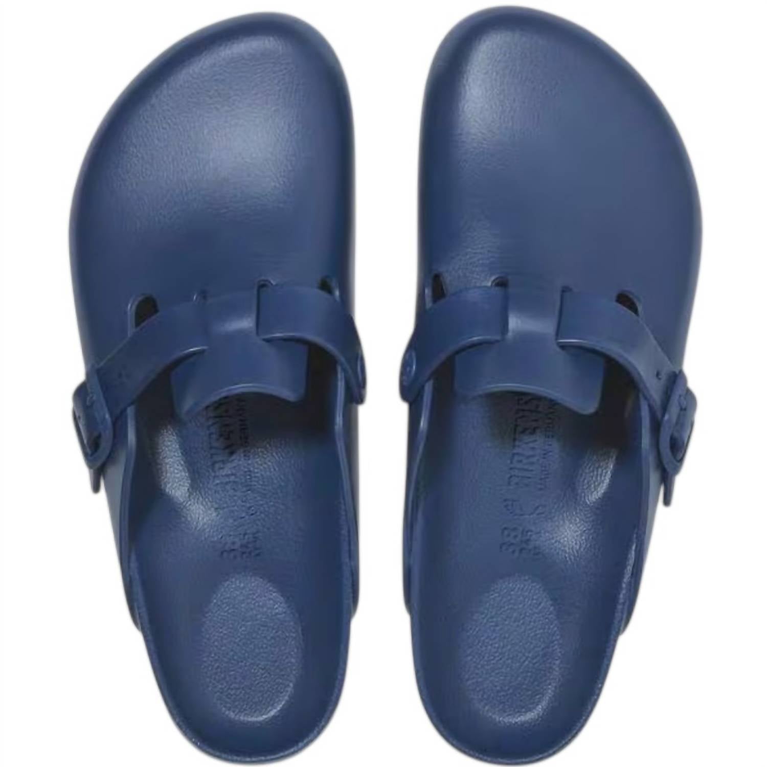 BIRKENSTOCK Unisex Boston Slip-on Clogs in navy - women's shoe - detail view