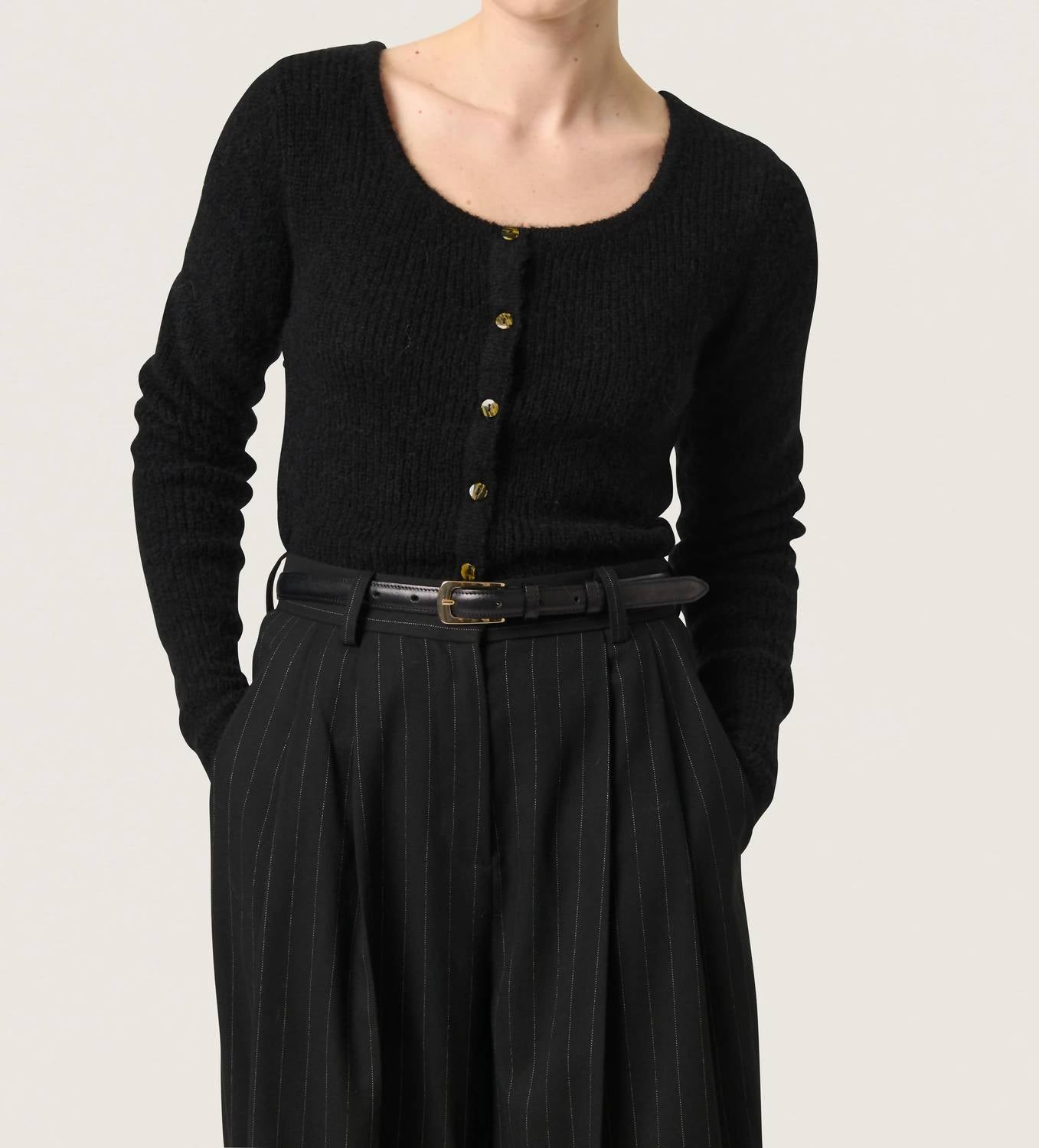 Soaked In Luxury - Tuesday Slim Fit Button Cardigan