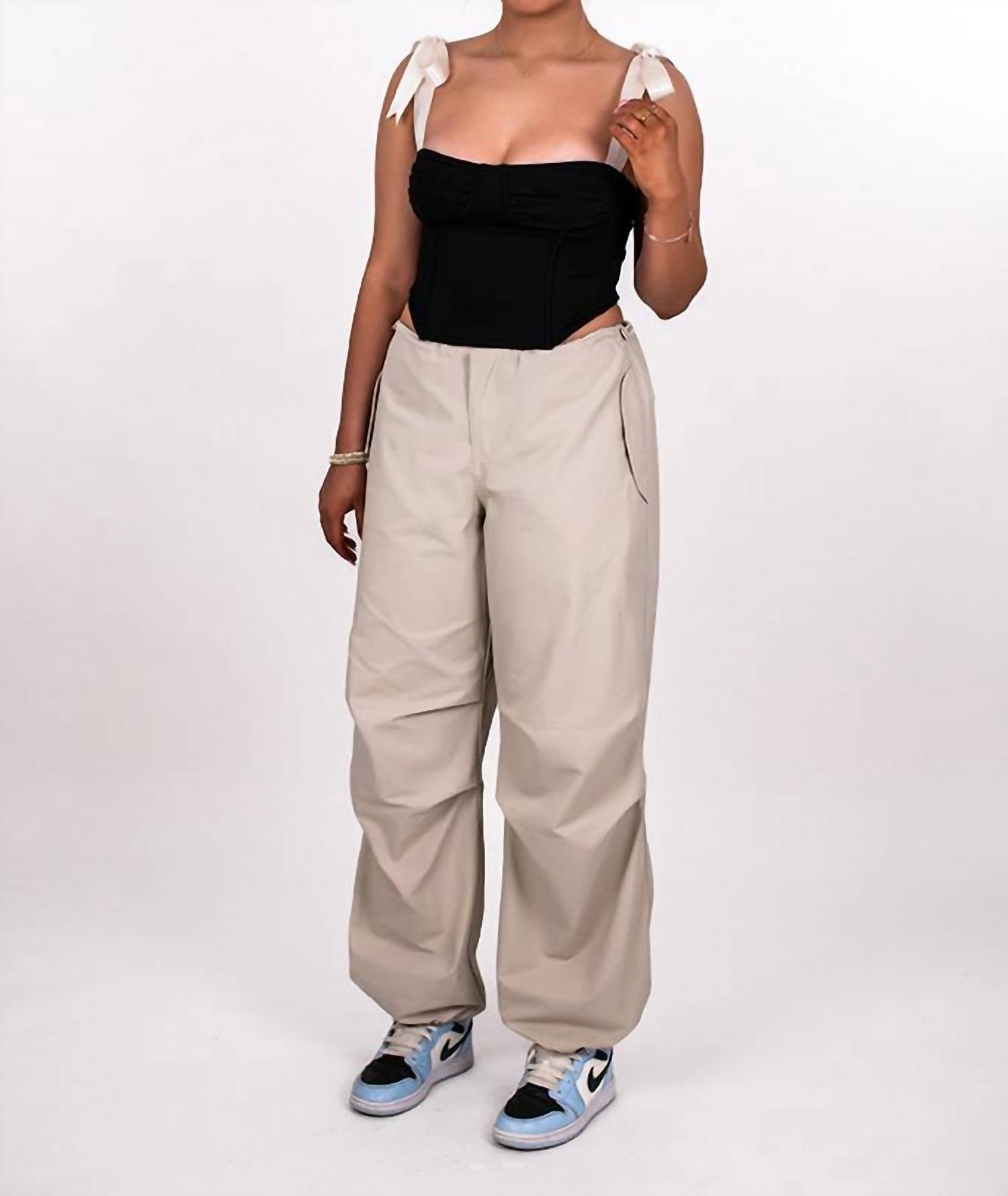 Cotton Candy La - Drawstring Cord Parachute Pant