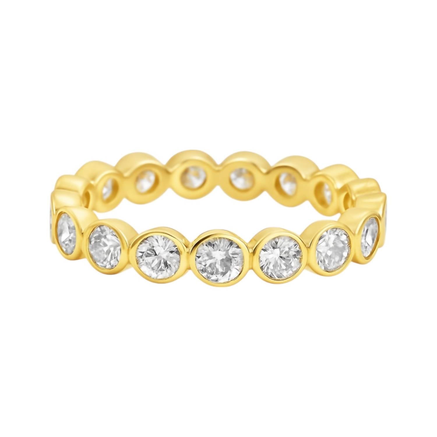 Allyanna Gifts - Women's Sterling Silver Moissanite Eternity Band