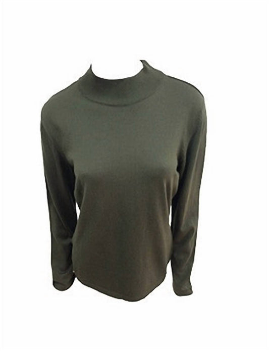 LONG SLEEVE MOCK NECK TOP