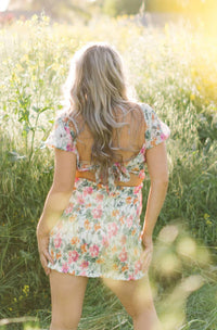 Lovesome - Floral Print Mini Dress