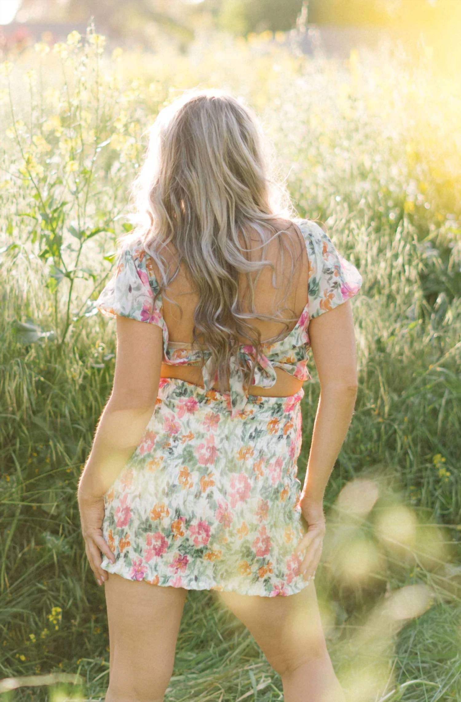 Lovesome - Floral Print Mini Dress