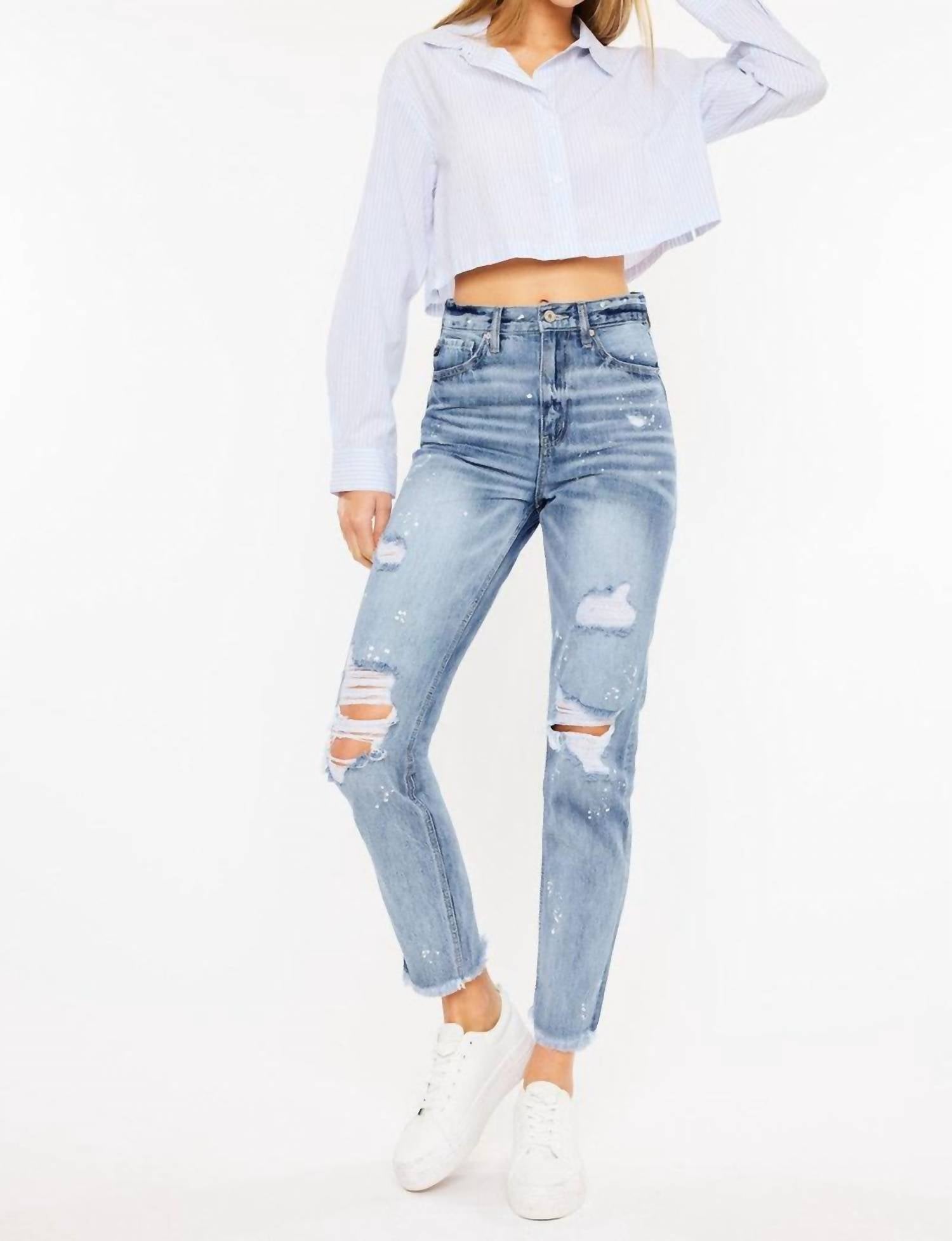 Kancan - Women's High Rise Slim Straight Jeans