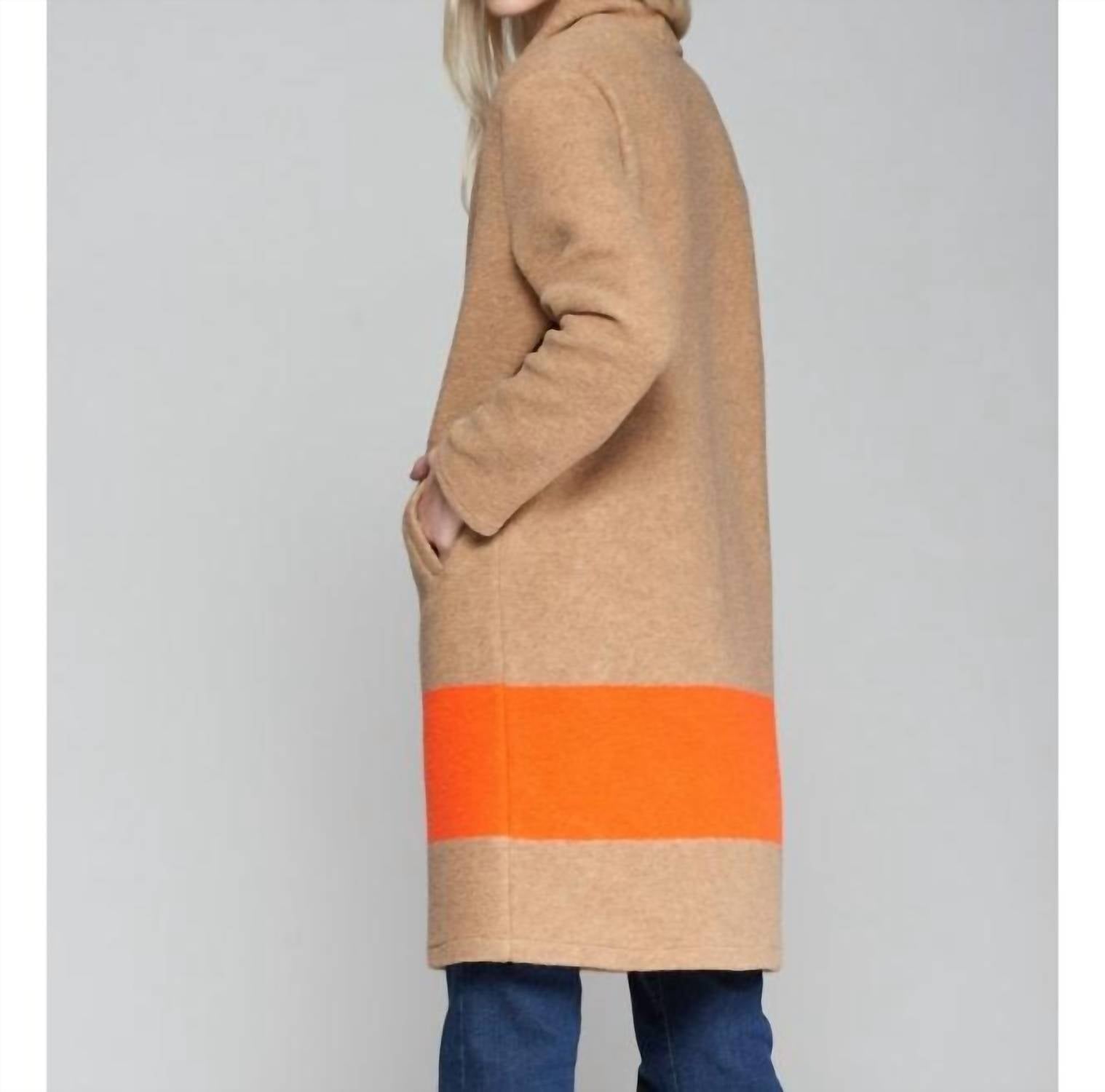 Vilagallo - Eli Wool Mix With Stripe Coat