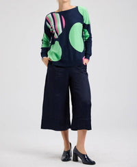 ZAKET & PLOVER Mega Dot Sweater in denim - women's sweater - view 4