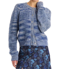 ALLISON NEW YORK Sloan Cardigan in blue space dye - women's cardigan