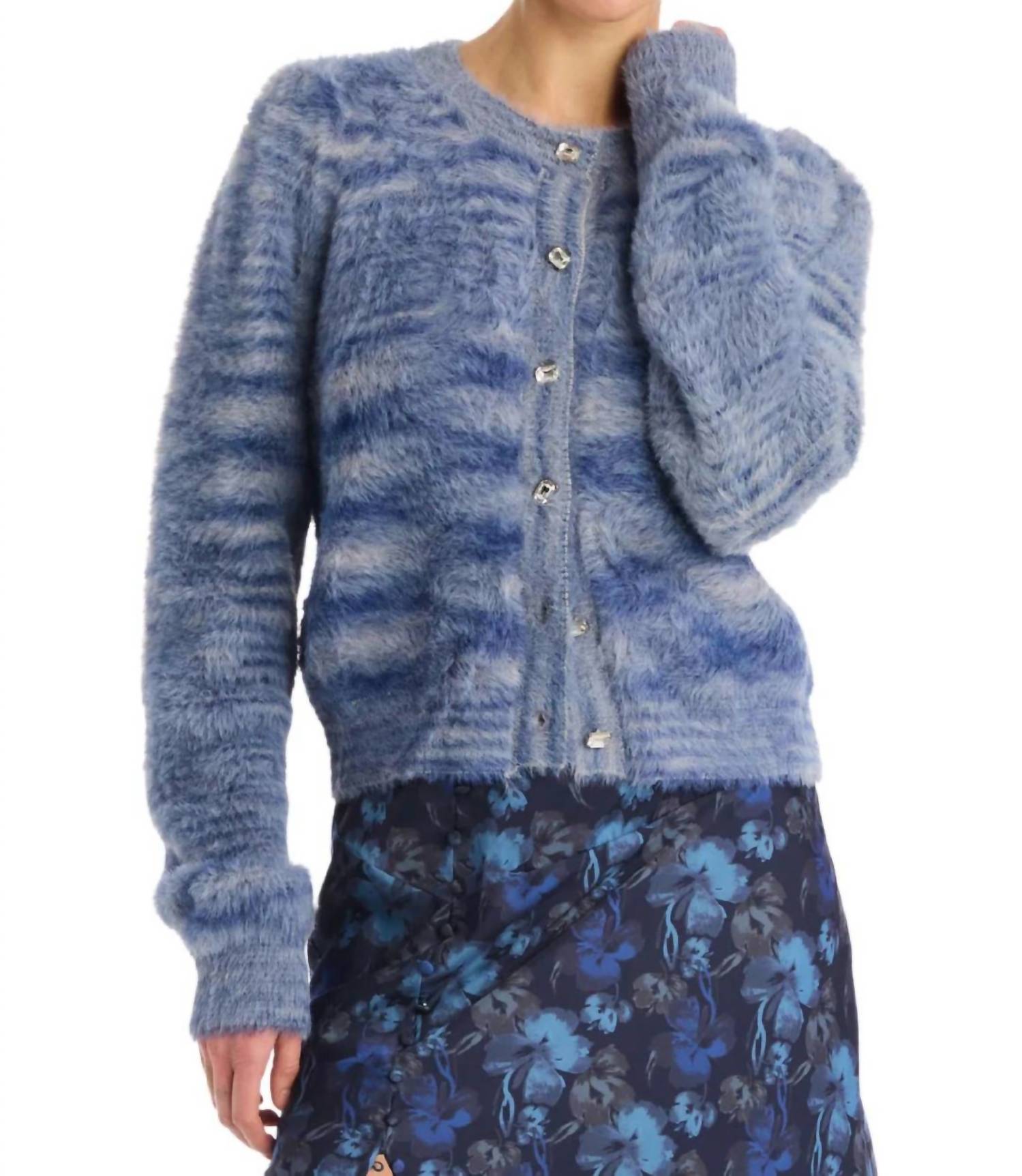 ALLISON NEW YORK Sloan Cardigan in blue space dye - women's cardigan