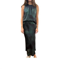 Willa Story Bailey Maxi Skirt in emerald - women's skirt