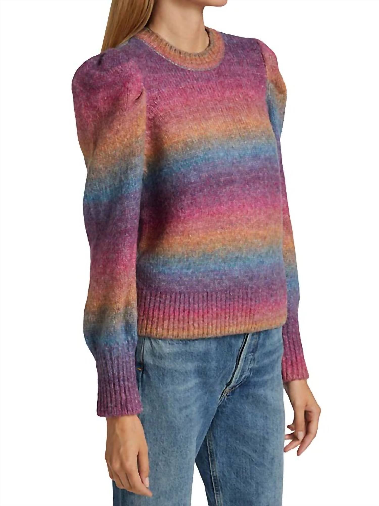 Design History - Rainbow Puffed Sleeve Sweater