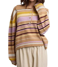 Wishlist - COLLARED STRIPE SWEATER