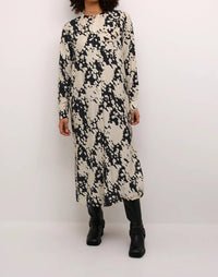 Kaffe - Kalouise Round Neck Midi Shirt Dress