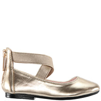 Nina Girls Marissa Ballet Flat Shoes in platino metallic - kids' sneaker