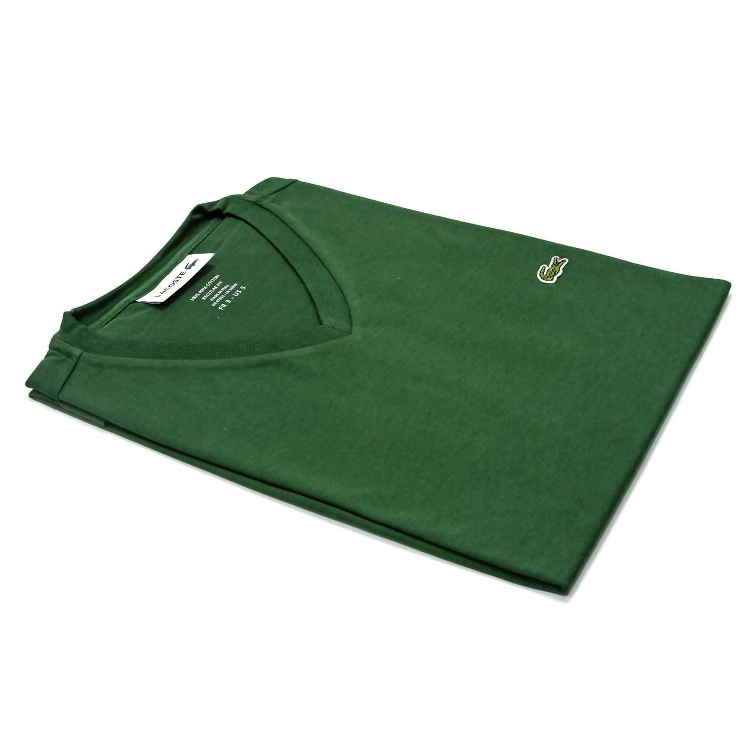 Lacoste - Men's Standard Short Sleeve Pima V-neck Tee