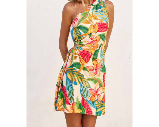 Dress Forum - Super Bloom One Shoulder Ruched Mini Dress