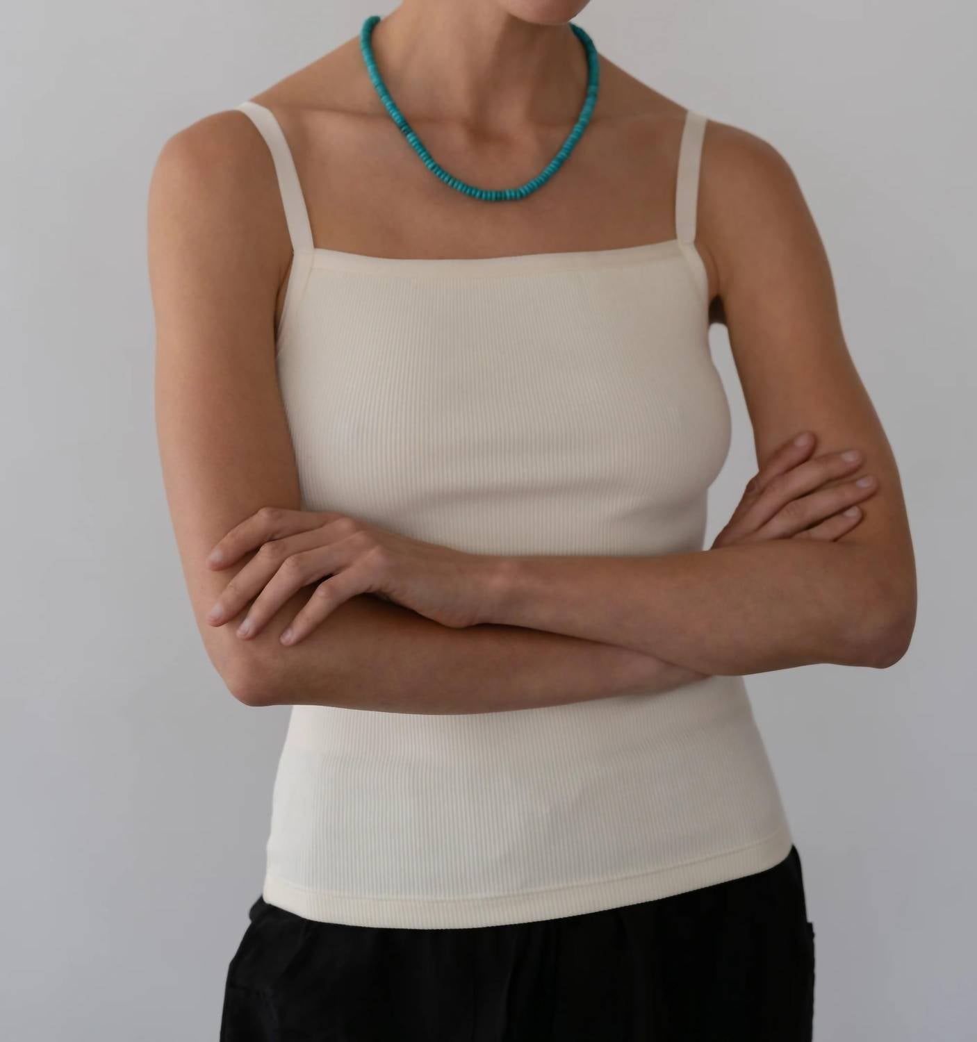 Donni. - Rib Satin Tank Top