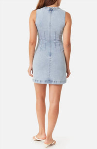 Habitual - Studded Seamed Denim Minidress