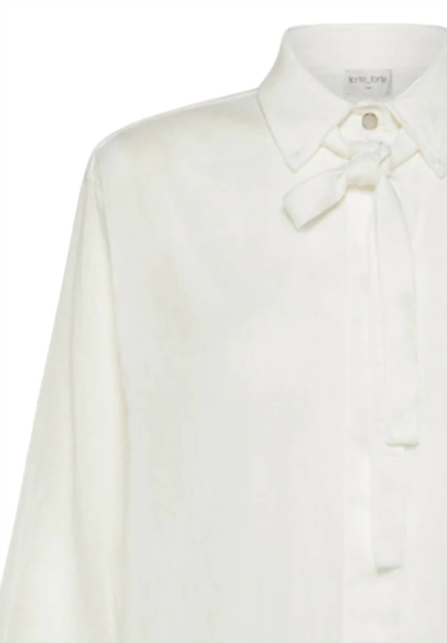 Forte Forte - Women's Cotton-silk Shirt With Velvet Collar