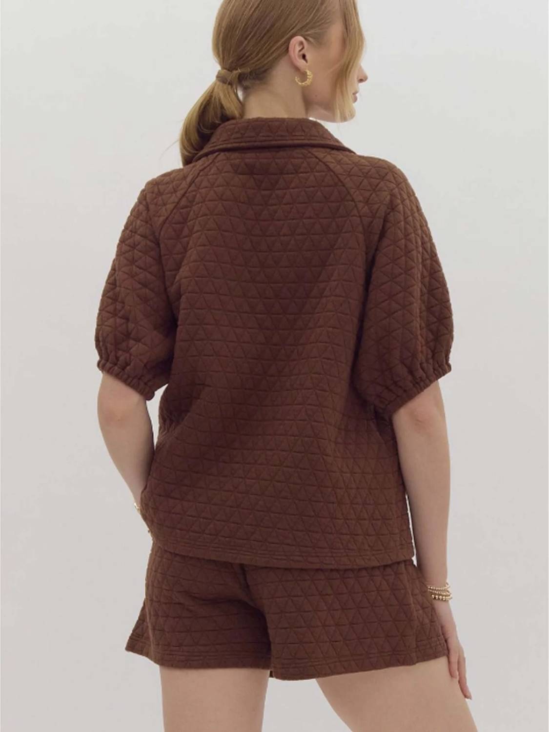 Entro - Quilted Pullover Top