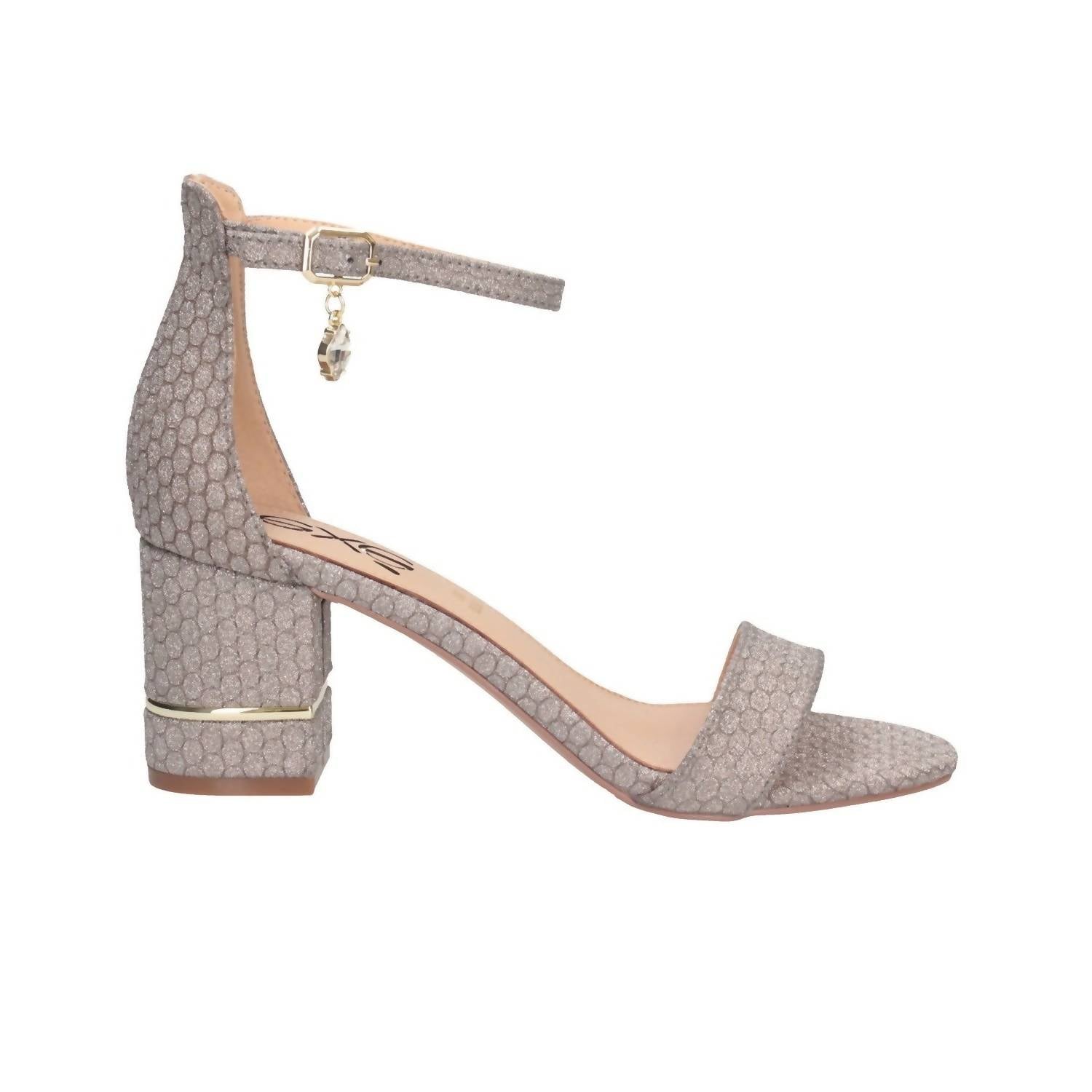 Exe Women's Penny Heel Sandal in champange - women's heels