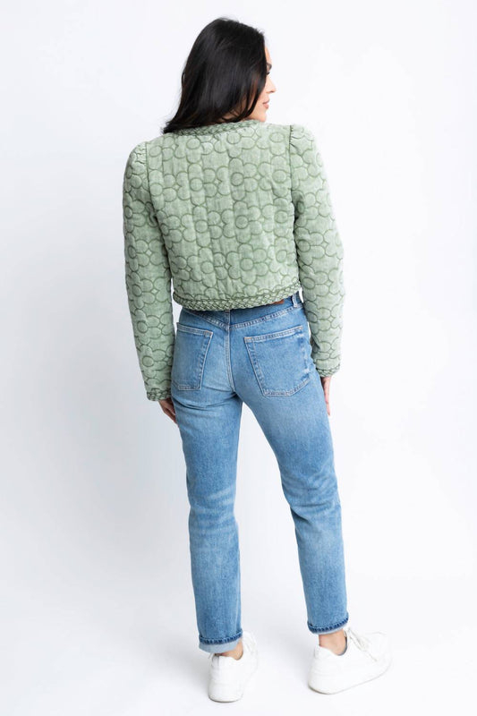 Karlie - Dani Denim Floral Stitch Novelty Jacket