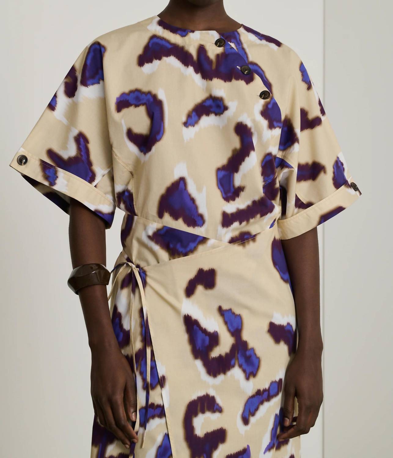 soeur Ecuador Dress in aubergine beige - women's dress - alternate view
