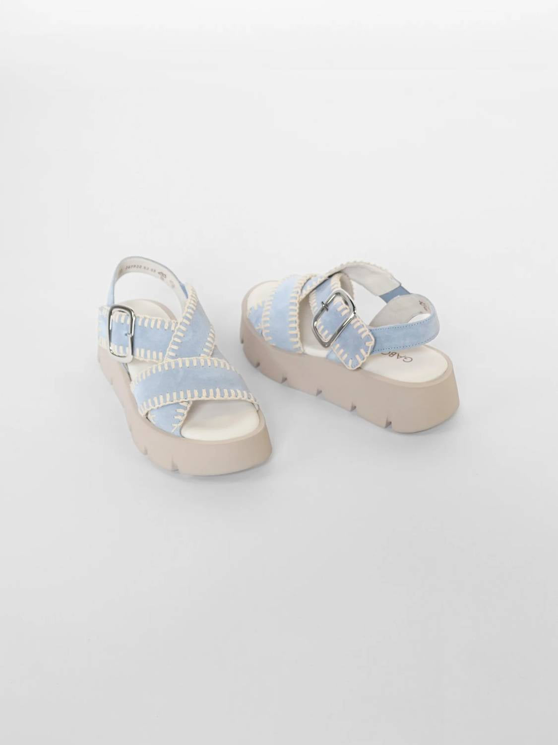 Gabor - Women's Stitched Suede Platform Sandal
