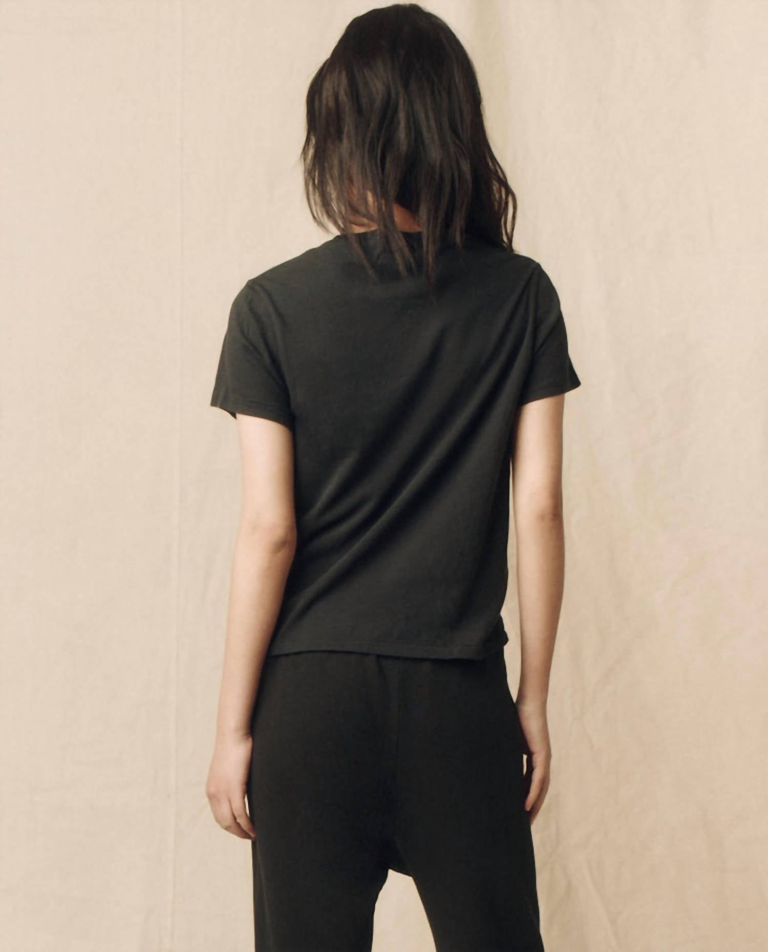 THE GREAT. The Little Tee in almost black - women's t-shirt - view 5