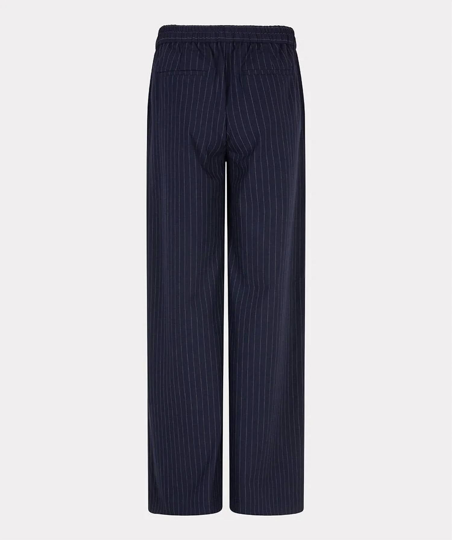 Esqualo - Tirza Drawstring Pinstripe Trousers