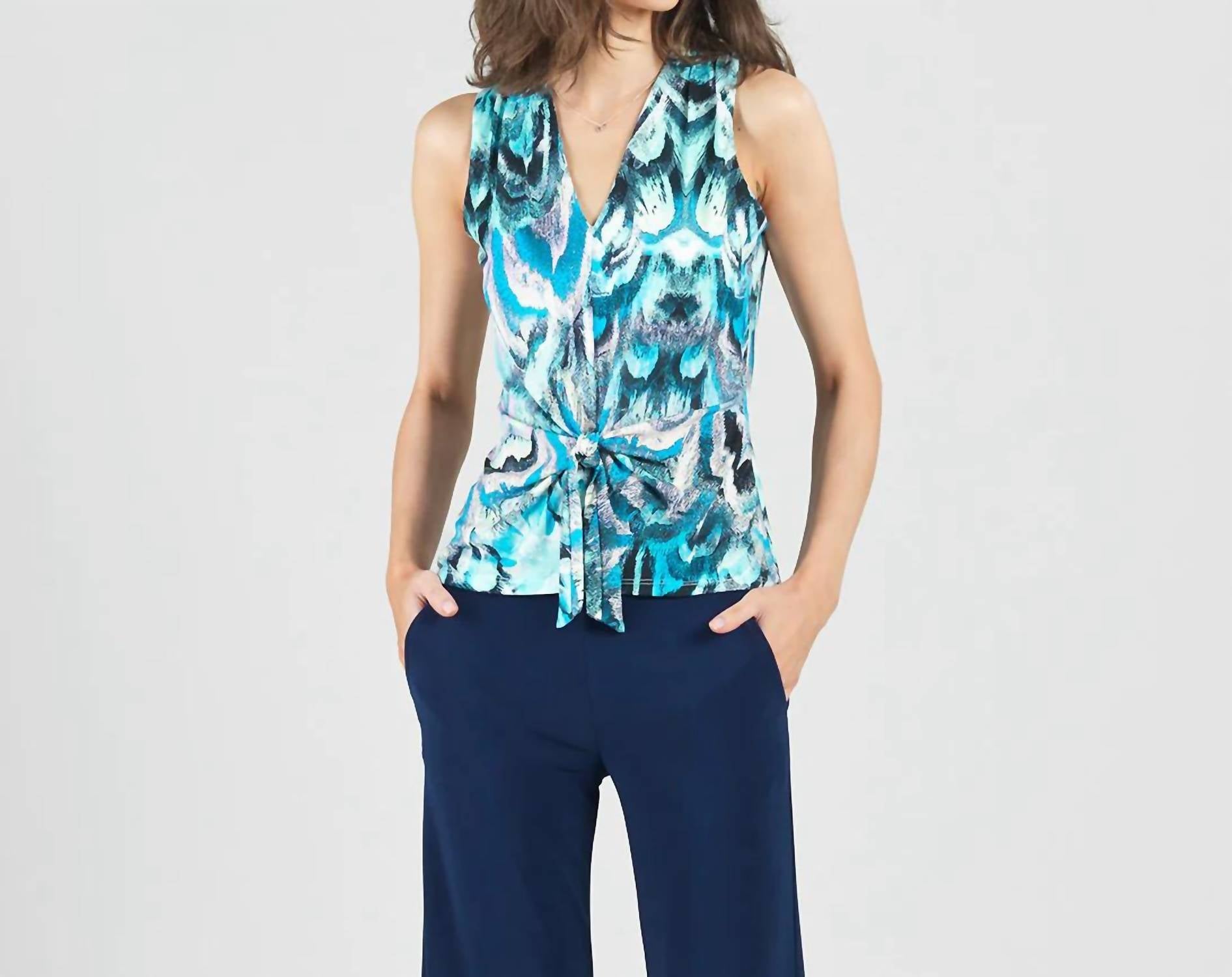 Clara Sun Woo - V-neck Tie Front Tank Top