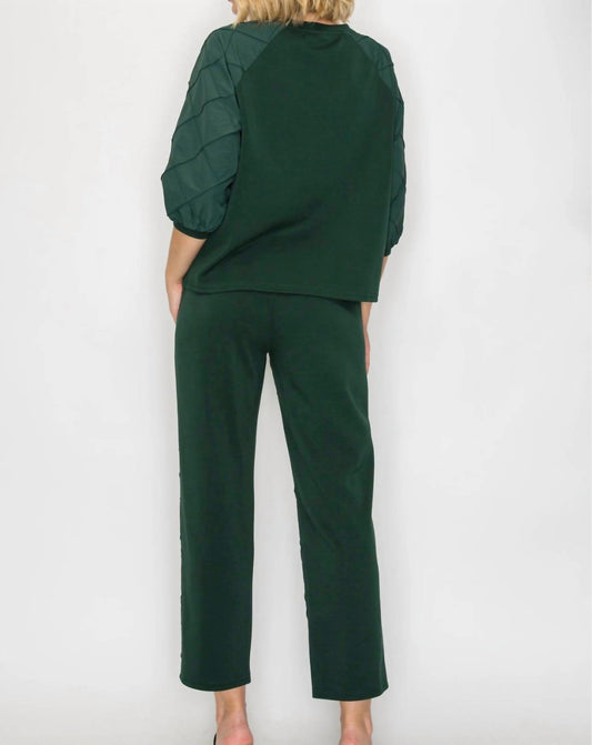 Joh - JAMILA STETCH KNIT POINTE WITH TEXTURED WOVEN PANTS