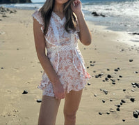 Alamia - Reese Ruffled Lace Trim Romper