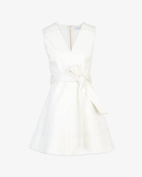 TANYA TAYLOR Reina Mini Dress in chalk - women's dress - view 4