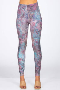 M.RENA Floral Printed Leggings in mauve - women's pants