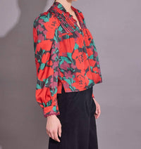 Alden Adair Oliver Long Sleeve Top in legacy floral - women's blouse - alternate view