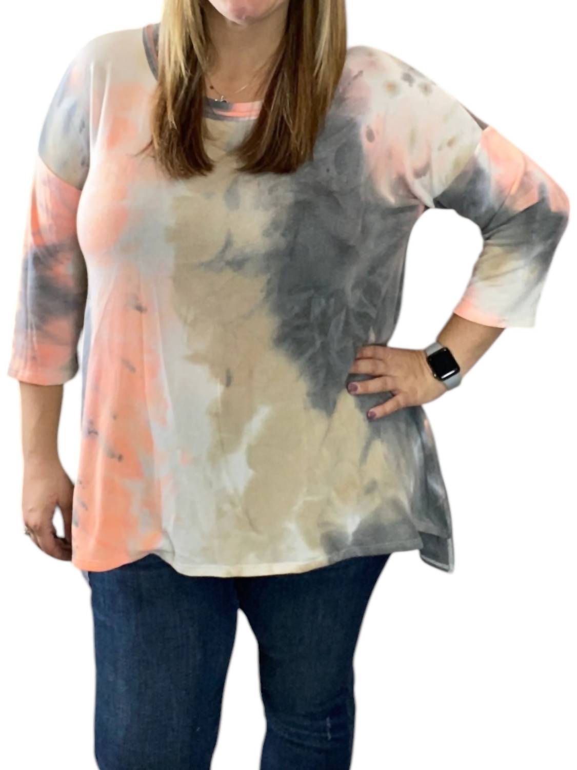 Honeyme - Tie Dye 3/4 Top